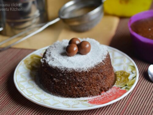 Microwave Eggless Chocolate Cake