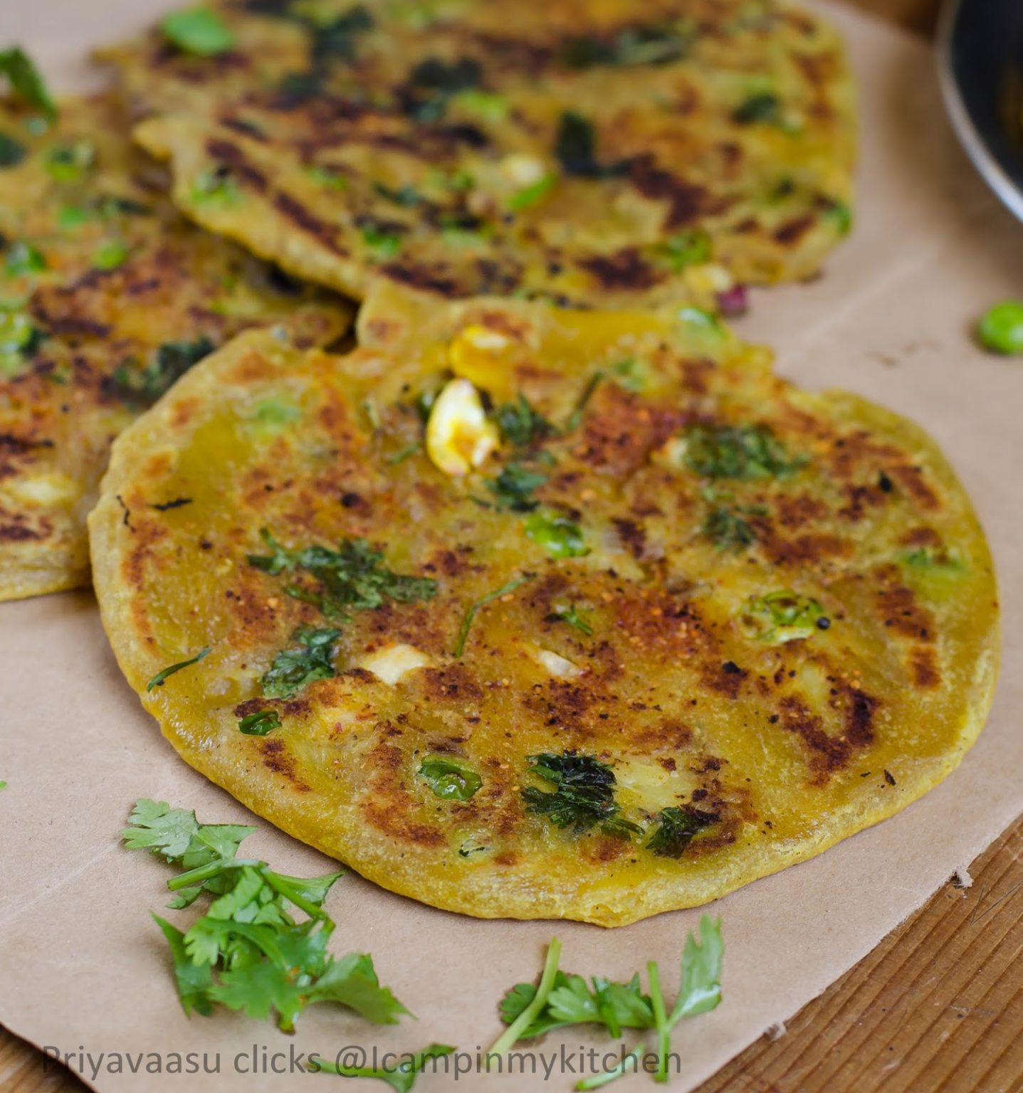 Masala Poli - Spicy potato masala stuffed flatbread - I camp in my kitchen