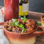 Gobi Manchurian with garnishes