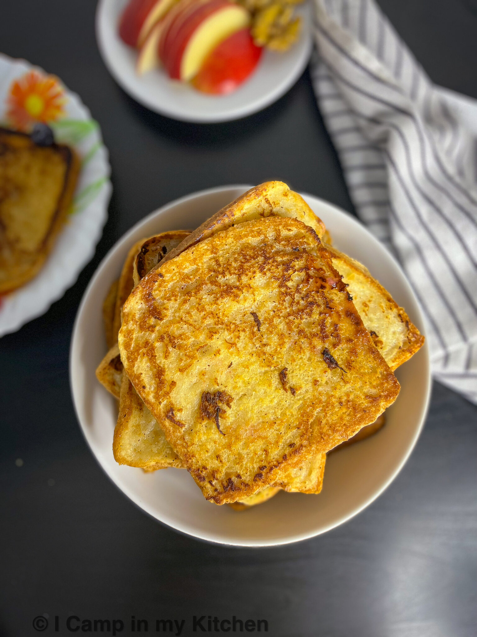 French Toast Eggless Cinnamon Toast I camp in my kitchen