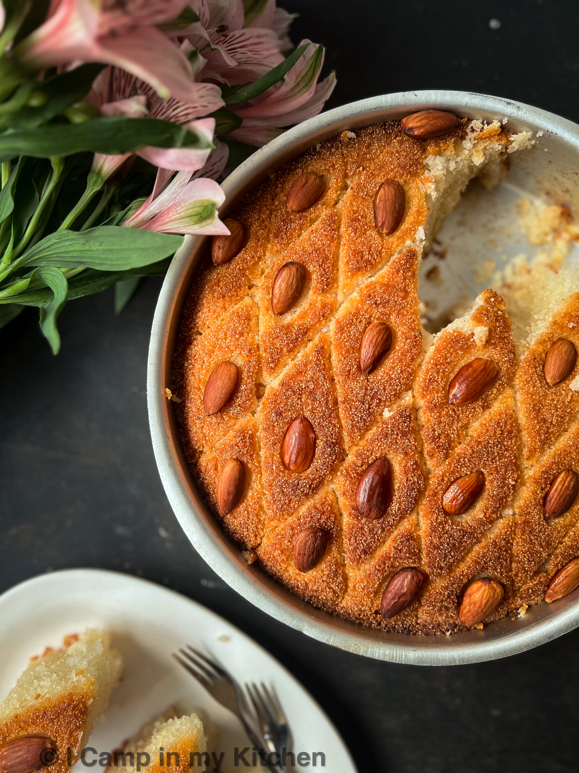 How to Make Semolina Cake - Roses and Cardamom - Middle Eastern Food &  Lifestyle