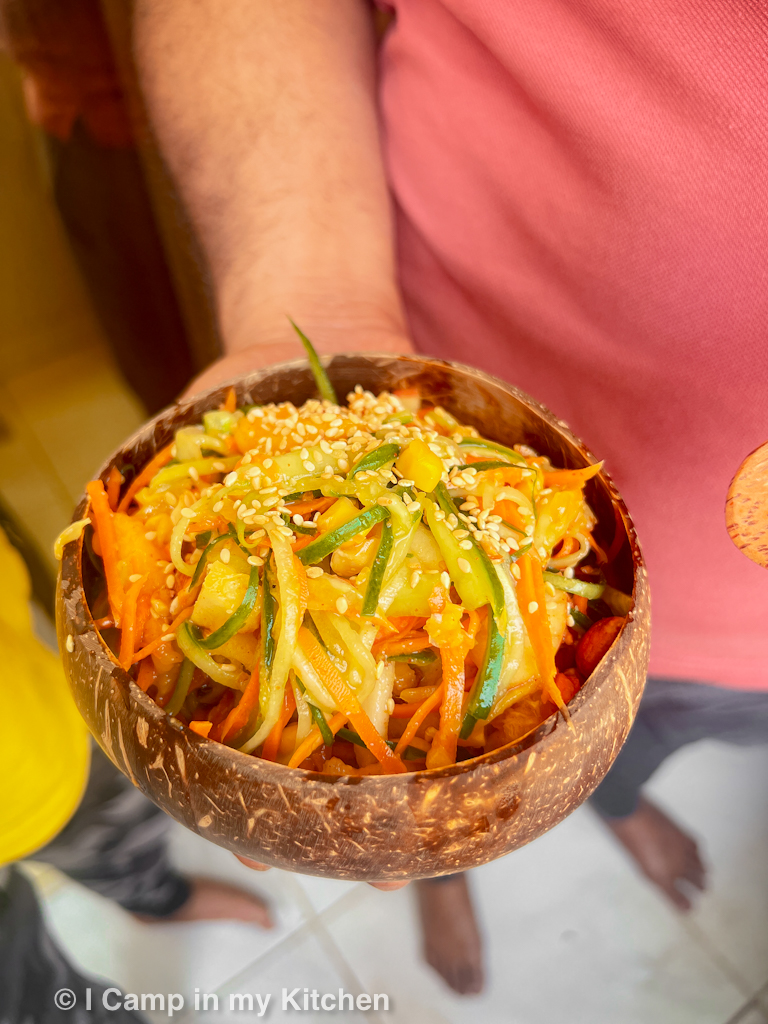 Sweet and sour mango salad