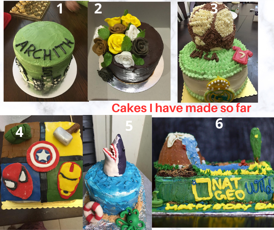 Birthday cakes made so far