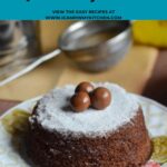 Eggless chocolate cake in microwave Pinterest pin